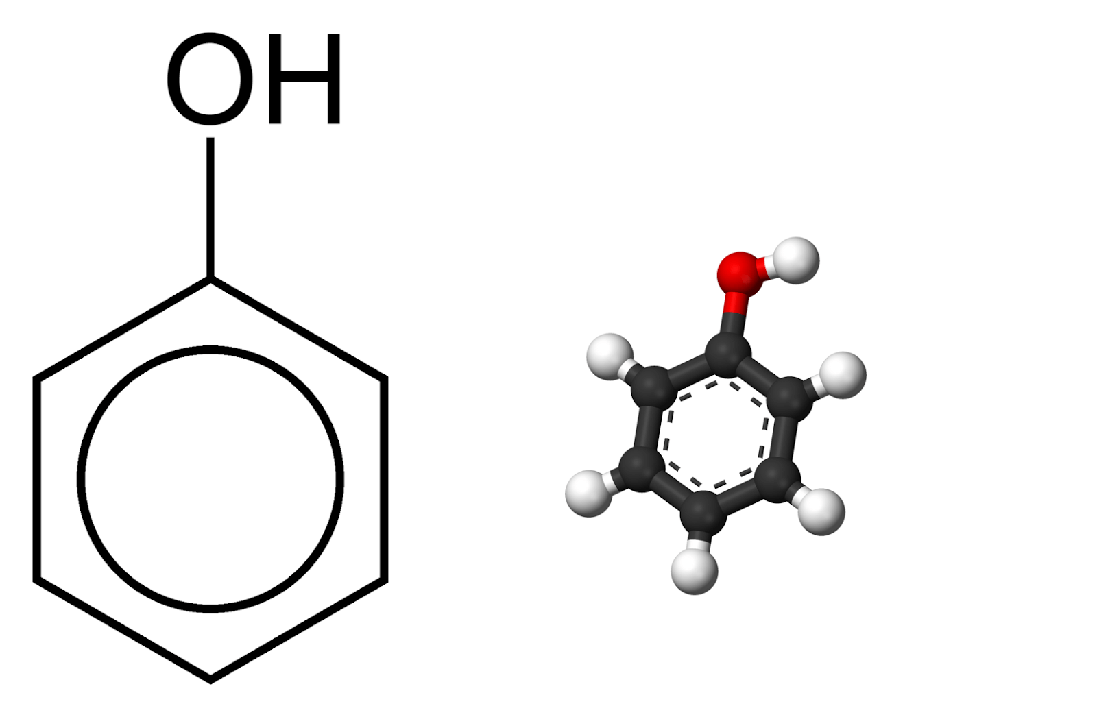 Công thức cấu tạo của Phenol