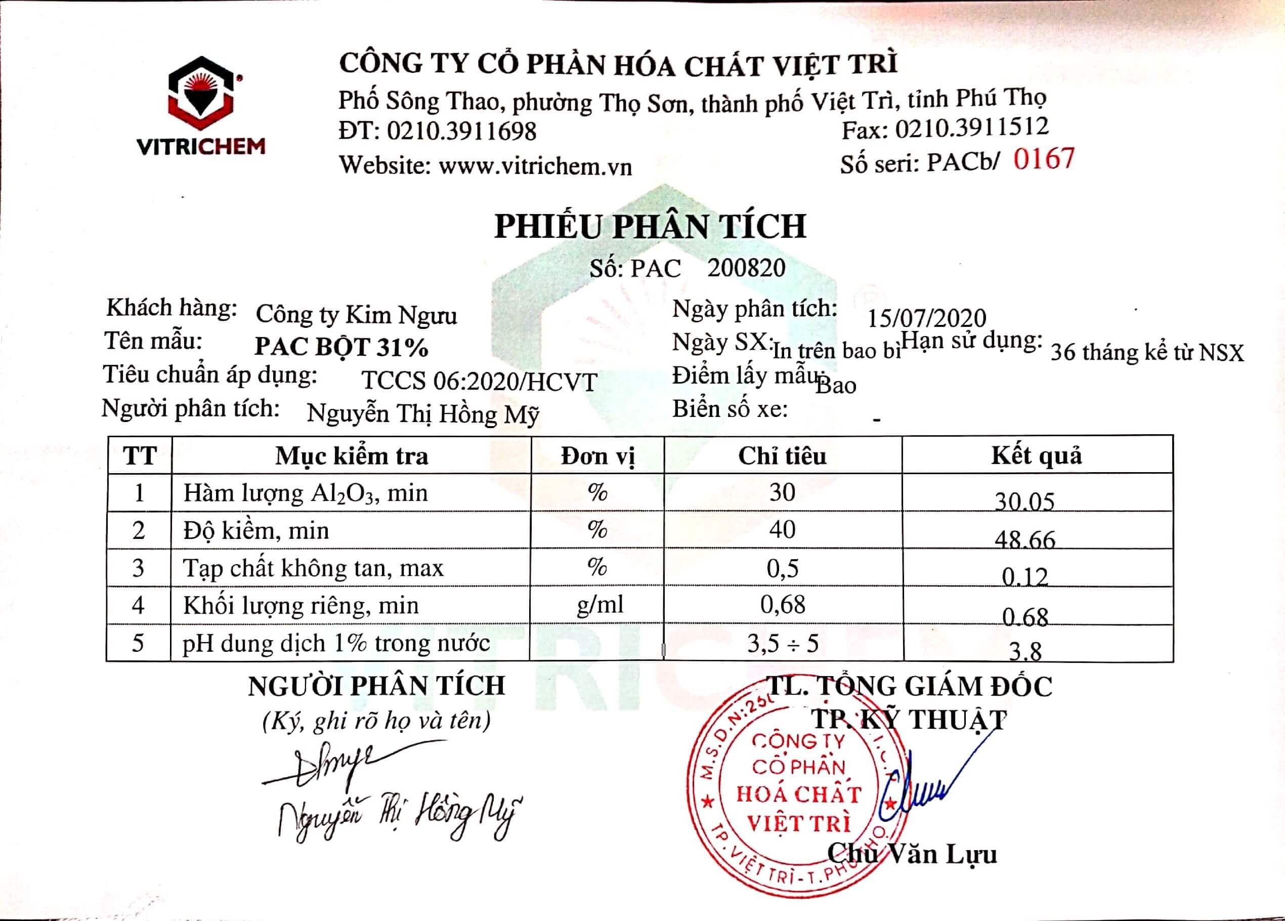 Hóa chất PAC 31% 1