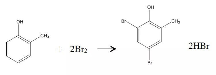 o-crezol-tac-sử dụng với brom