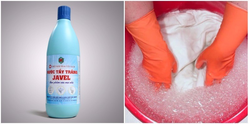 Use protective gloves when using javel water to whiten clothes