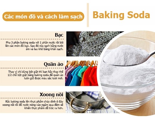 Tác dụng làm sạch của baking soda