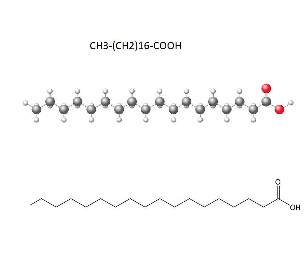   Công thức cấu tạo của axit stearic 