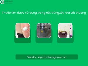Thuốc tím kali được dùng trong việc khử trùng và làm sạch vết thương