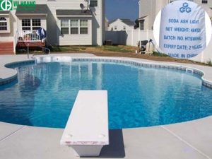 Ứng dụng phổ biến nhất của Soda Ash Light là xử lý nước bể bơi