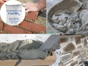 Ca(OH)2 dùng trong trộn vữa xi măng