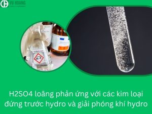 H2SO4 loãng tác dụng với kim loại trước hiđro và giải phóng khí hiđro