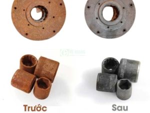 Axit clohydric HCl loại bỏ rỉ sét từ thép