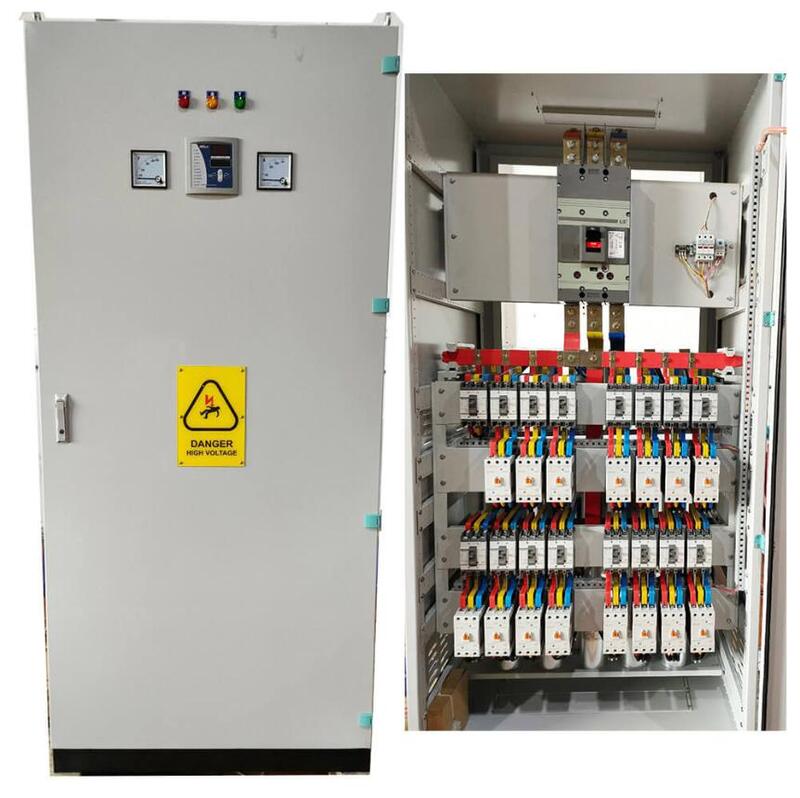 Tủ tụ điện bao gồm: Vỏ tủ, tụ điện, tụ điện điều khiển, contactor, thiết bị bảo vệ, dây dẫn và phụ kiện
