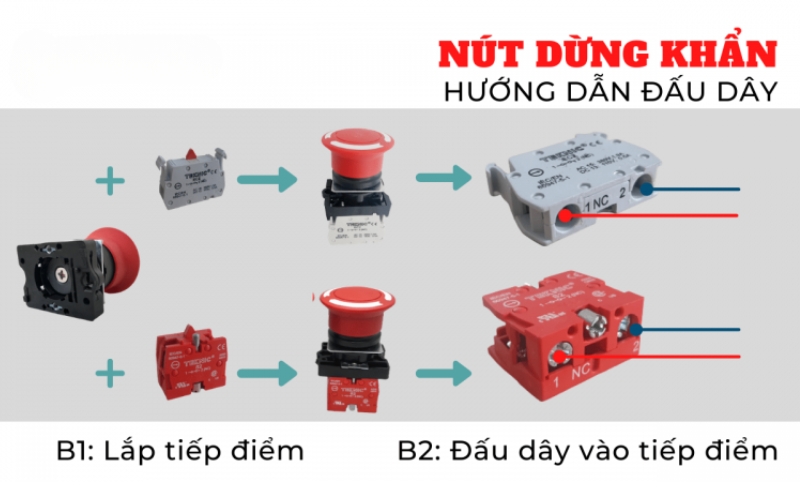 Cách kết nối nút dừng khẩn cấp
