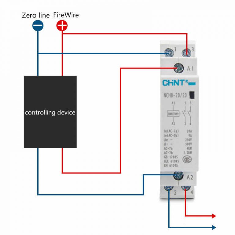 đầu contactor 1 pha