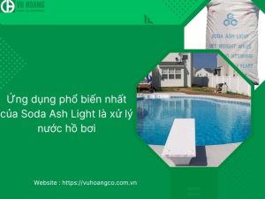 Ứng dụng phổ biến nhất của Soda Ash Light là xử lý nước bể bơi
