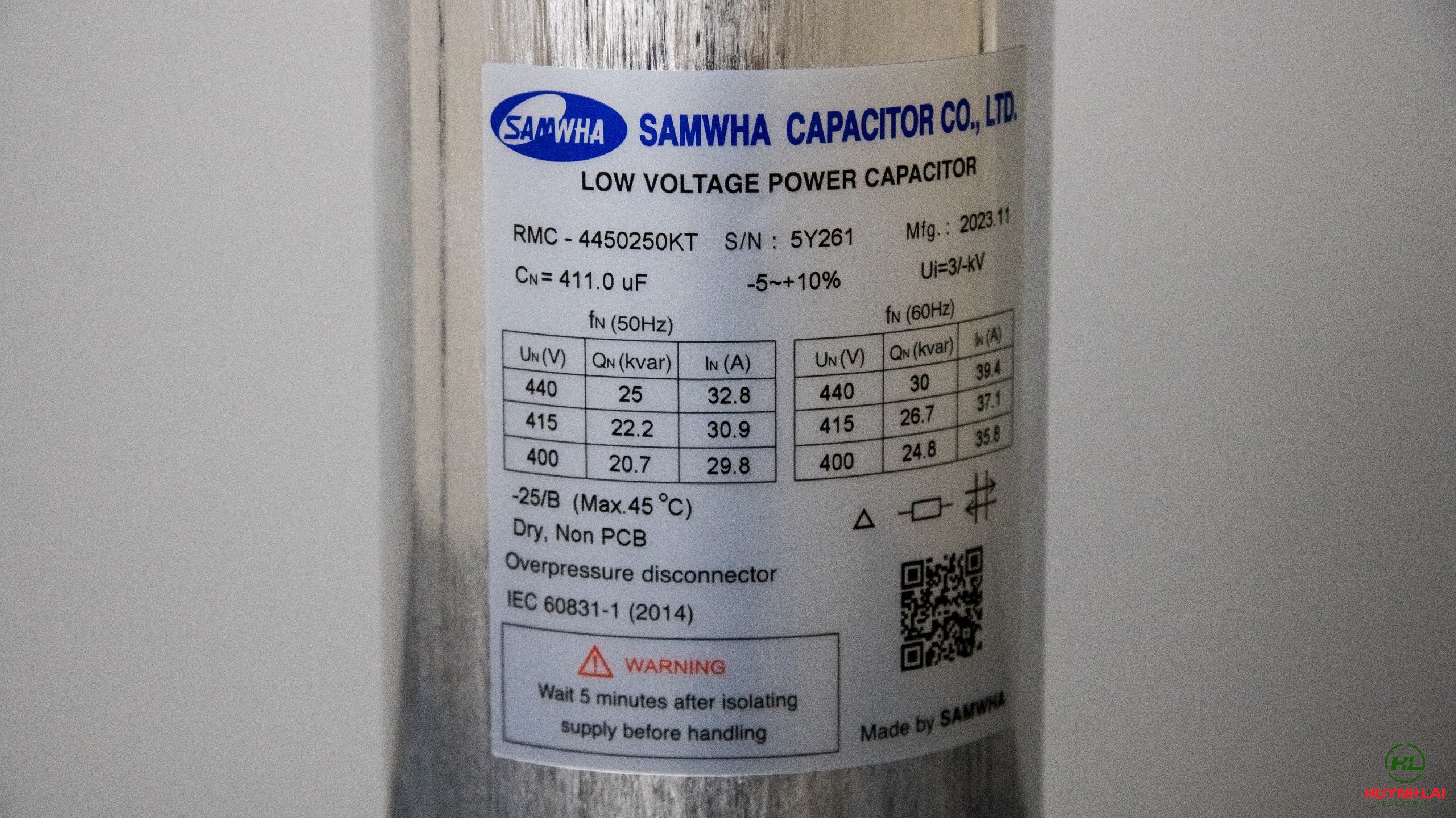 Giá trị điện dung của tụ điện