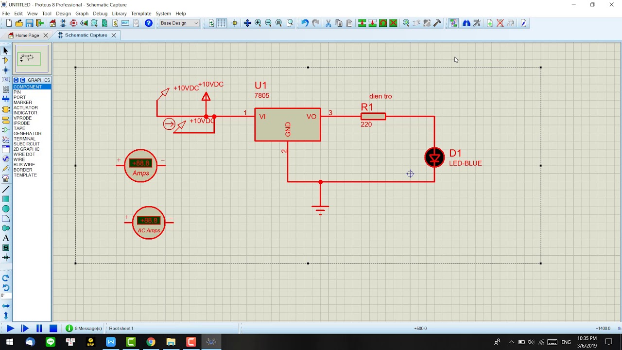 Cách tìm điện trở thay đổi trong Proteus