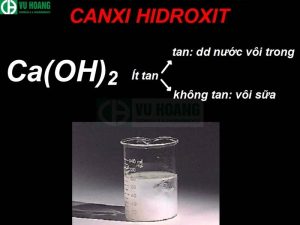 Tính chất của Ca(OH)2