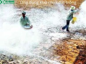 Ca(OH)2 được dùng để khử chua đất
