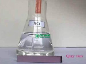 Hiện tượng giấy quỳ tím chuyển sang màu đỏ