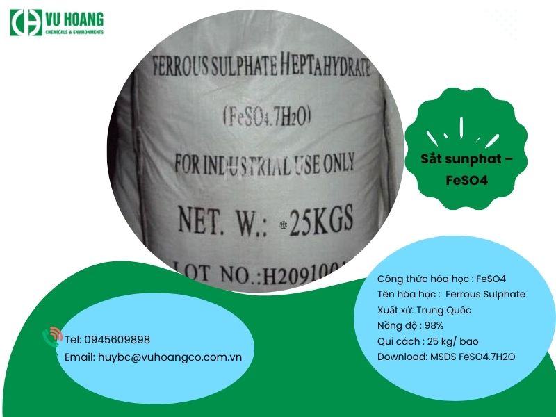 Hóa chất sắt sunfat FeSO4