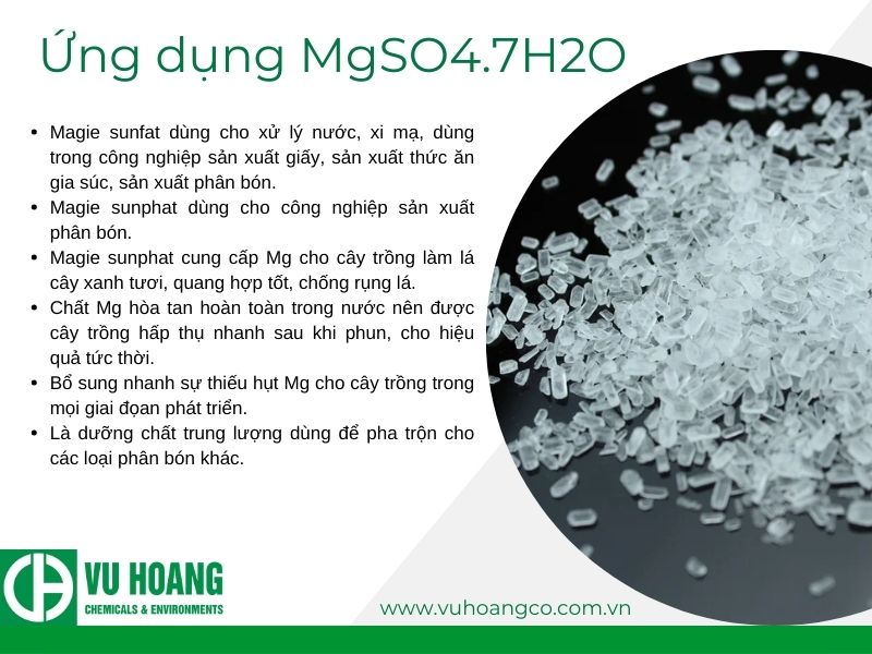 Ứng dụng của MgSO4.7H2O